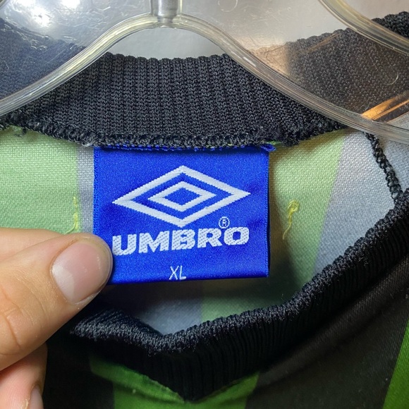 Rare vintage 1997-98 Manchester United Champions League UEFA sharp stripe goalie - Picture 3 of 13